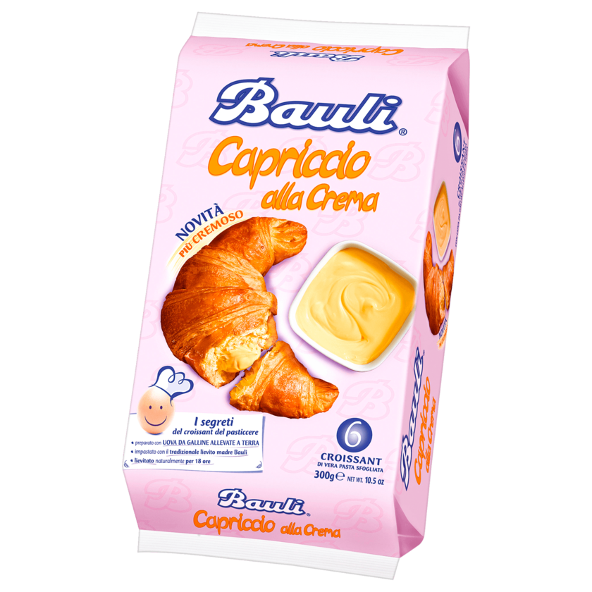 Bauli Capriccio alla Crema Croissants 300g, 6 Stück
